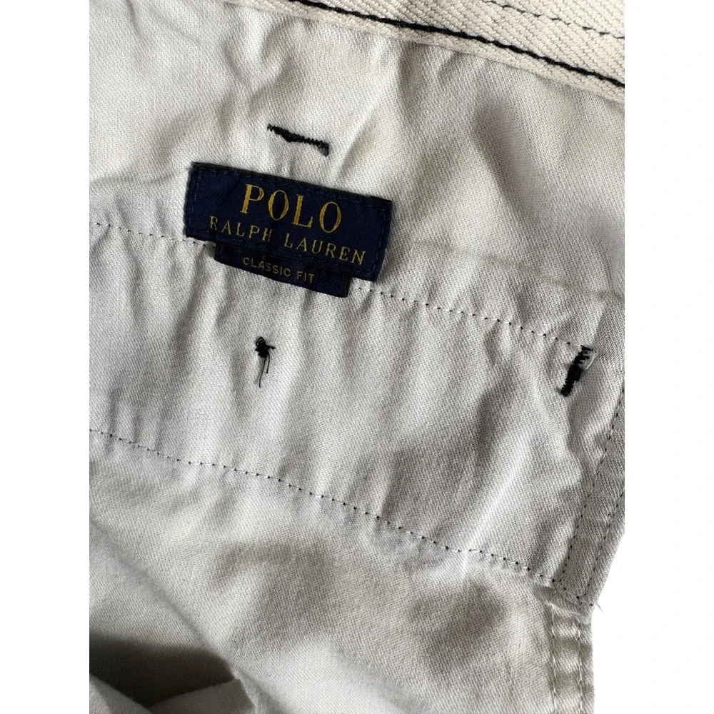 Polo Ralph Lauren Chino Shorts Mens 50B Navy Blue Relaxed Classic Fit Dark Wash‎